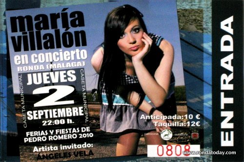 Concert Ticket, Maria Villalon
